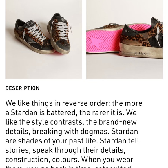 GOLDEN GOOSE Stardan Sneaker - leo print with fuchsia sole - Picture 2 of 7